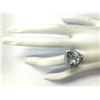 Image 4 : 10.26 CTW Natural Aquamarine And Diamond Ring In 14K Solid White Gold