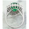 Image 4 : 5.80 CTW Emerald 14K White Gold Diamond Ring