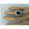 Image 5 : 5.80 CTW Emerald 14K White Gold Diamond Ring