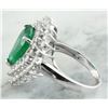 Image 6 : 5.80 CTW Emerald 14K White Gold Diamond Ring