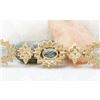 Image 5 : 12.54 CTW Natural Aquamarine 18K Solid Yellow Gold Diamond Bracelet