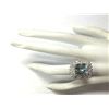 Image 4 : 10.12 CTW Natural Aquamarine And Diamond Ring In 14K Solid White Gold