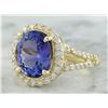 Image 2 : 1.95 CTW Tanzanite 18K Yellow Gold Diamond Ring
