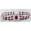 Image 1 : 23.25 CTW Ruby 14K White Gold Diamond Bracelet