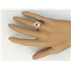 Image 4 : 2.67 CTW Natural Morganite And Diamond Ring In 18K Rose Gold