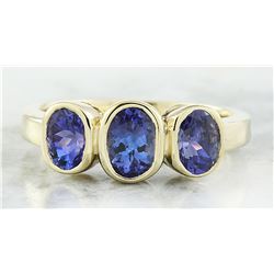 2.30 CTW Tanzanite 18K Yellow Gold Ring