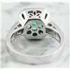 Image 3 : 2.85 CTW Emerald 18K White Gold Diamond Ring
