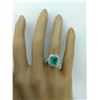 Image 6 : 2.85 CTW Emerald 18K White Gold Diamond Ring
