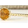 Image 2 : 1.50 CTW Natural Madeira Citrine Ring 14k Solid Yellow Gold