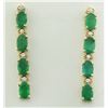 Image 1 : 4.68 CTW Emerald 18K Yellow Gold Diamond Earrings