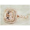 Image 2 : 2.25 CTW Morganite 18K Rose Gold Diamond Ring