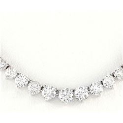 6.50 CTW Natural Diamond Necklace In 14k White Gold