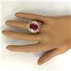Image 6 : 8.33 CTW Natural Tourmaline 18K Solid Yellow Gold Diamond Ring