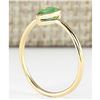 Image 3 : 0.40 CTW Natural Emerald Ring In 14k Yellow Gold