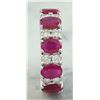 Image 4 : 7.50 CTW Ruby 18K White Gold Diamond Eternity Ring