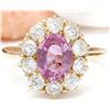 Image 1 : 2.86 CTW Natural Sapphire 14K Solid Yellow Gold Diamond Ring