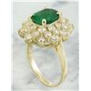 Image 3 : 5.90 CTW Emerald 14K Yellow Gold Diamond Ring
