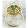 Image 4 : 5.90 CTW Emerald 14K Yellow Gold Diamond Ring