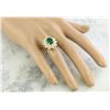 Image 5 : 5.90 CTW Emerald 14K Yellow Gold Diamond Ring