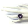 Image 4 : 13.81 CTW Natural Amethyst And Diamond Ring In 18K Solid White Gold