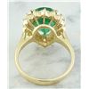 Image 3 : 4.55 CTW Emerald 14K Yellow Gold Diamond Ring