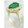 Image 4 : 4.55 CTW Emerald 14K Yellow Gold Diamond Ring