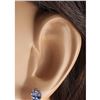 Image 3 : 2.00 CTW Natural Blue Tanzanite Earrings In 14K Yellow Gold