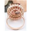 Image 4 : 16.60 CTW Natural Morganite 18K Solid Rose Gold Diamond Ring