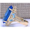 Image 4 : 30.50 CTW Natural Topaz 14K Solid Yellow Gold Diamond Ring