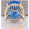 Image 5 : 30.50 CTW Natural Topaz 14K Solid Yellow Gold Diamond Ring