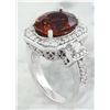 Image 3 : 6.00 CTW Tourmaline 18K White Gold Diamond Ring
