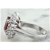 Image 4 : 3.54 CTW Ruby 14K White Gold Diamond Ring