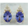 Image 2 : 2.79 CTW Tanzanite 14K Yellow Gold Diamond Earrings