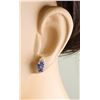 Image 6 : 2.79 CTW Tanzanite 14K Yellow Gold Diamond Earrings