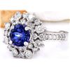 Image 2 : 2.50 CTW Natural Tanzanite 14K Solid White Gold Diamond Ring