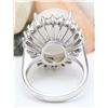 Image 4 : 14.41 CTW Natural Opal 14K Solid White Gold Diamond Ring