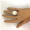 Image 6 : 14.41 CTW Natural Opal 14K Solid White Gold Diamond Ring