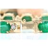 Image 2 : 27.98 CTW Natural Emerald 18K Solid Yellow Gold Diamond Bracelet