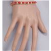 Image 3 : 18.44CTW Natural Red Coral And Diamond Bracelet In 18K Solid Yellow Gold