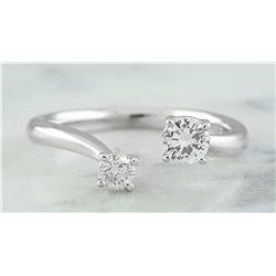 0.35 CTW 18K White Gold Diamond Ring