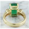 Image 3 : 4.50 CTW Emerald 18K Yellow Gold Diamond Ring
