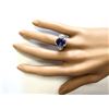 Image 4 : 4.80 CTW Natural Blue Tanzanite And Diamond Ring 18K Solid White Gold