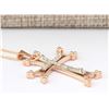 Image 3 : 0.30 CTW Natural Diamond Pendant In 14k Solid Rose Gold