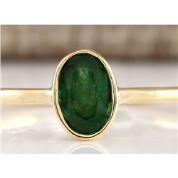 0.50 CTW Natural Emerald Ring In 14k Yellow Gold