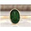 Image 1 : 0.50 CTW Natural Emerald Ring In 14k Yellow Gold