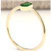 Image 3 : 0.50 CTW Natural Emerald Ring In 14k Yellow Gold