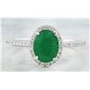 Image 1 : 1.34 CTW Emerald 14K White Gold Diamond Ring