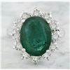 Image 1 : 7.20 CTW Emerald 14K White Gold Diamond Ring