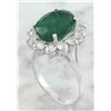 Image 3 : 7.20 CTW Emerald 14K White Gold Diamond Ring