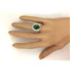 Image 6 : 6.94 CTW Natural Emerald 14K Solid Yellow Gold Diamond Ring